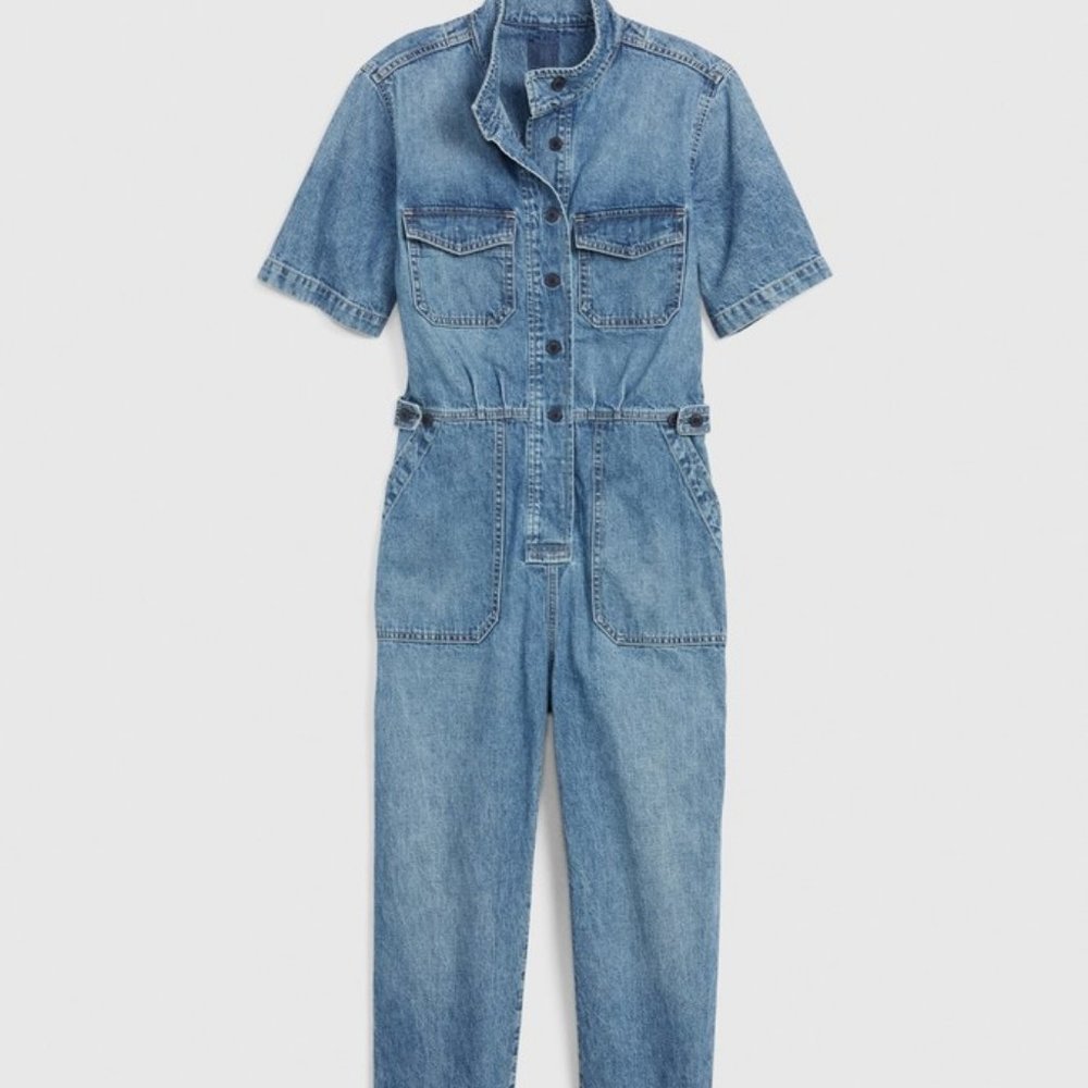 Denim Utility Jumpsuit
